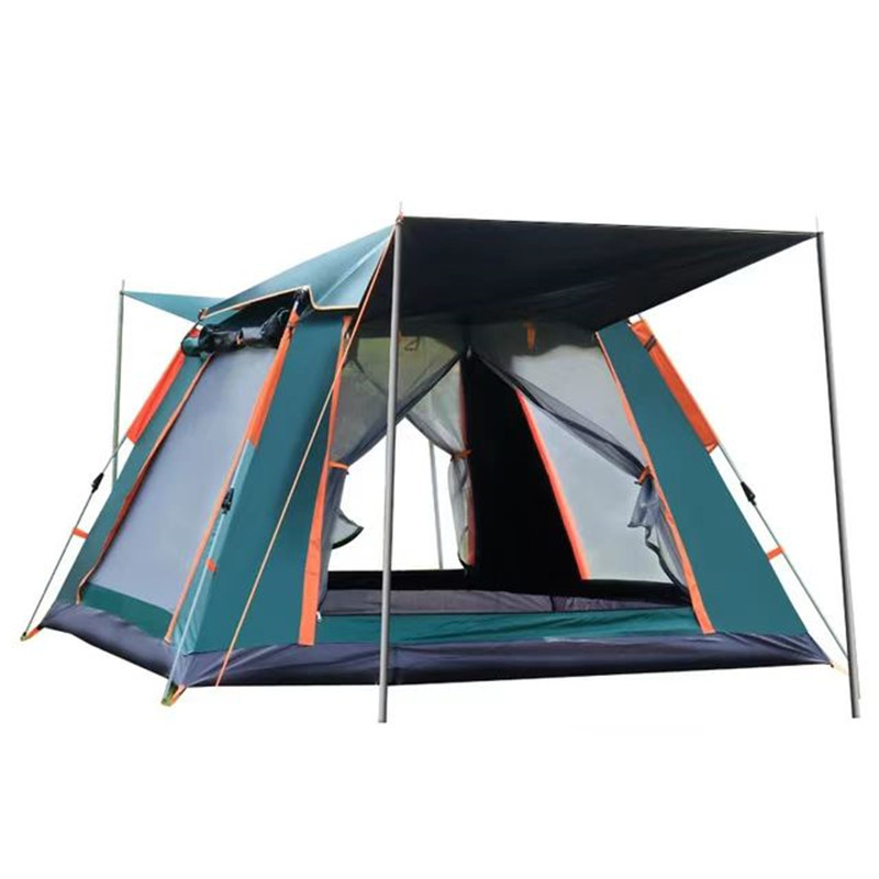 Cheap Goat Tents Outdoor tent automatic speed open beach camping tent rain proof multi person camping meal leisure high window four sided tent